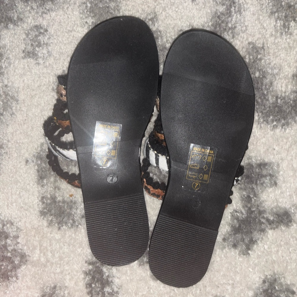 Leopard and Zebra Print Women's Sandals - Picture 7 of 7